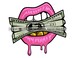 Sexy Lips Bite Money Cash 100 Dollar Bill Gold Teeth Mouth Mask Woman Female Girl Beauty Sex Design Logo SVG PNG Clipart Vector Cut Doctor 