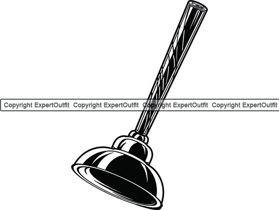 Plumber Plunger Plumbing Sink Drain Drainage Pipe Clog Clogged Etsy