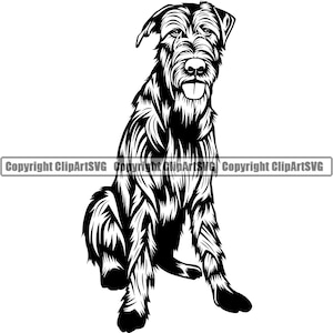 アイリッシュ ウルフハウンド 犬種 座る 座っている 前足 血統書付き 犬 純血種 K9 ペット ハウンド 動物 デザイン ロゴ SVG PNG クリップアート ベクター クリカット カット カッティング