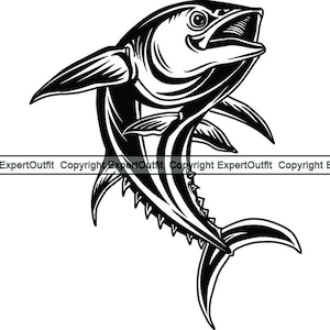 Delfin Angeln Fisch Sport Tier Thunfisch Meer Wasser Meerwasser Ozean schwimmen Schwimmen Tief Fisherman Logo.SVG .PNG Clipart Vektor Cricut Cut Cutting