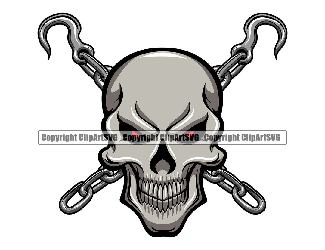 Skull Skeleton Tow Truck Driver Towing Hook Chain Trucker Etsy