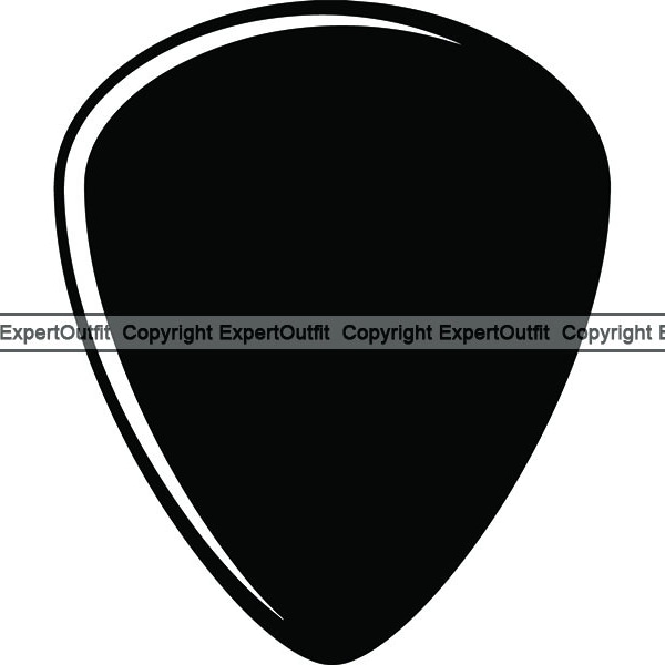 Guitar Pick #2 Electric Musical Instrument Strings Rock N Roll Music Guitarist Equipment Pic Logo .SVG ..PNG Clipart Vector Cricut Cutting