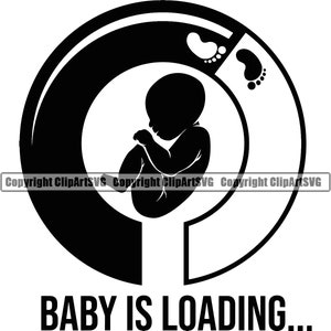 Bébé Chargement Femme Enceinte Pieds Pied Naissance Bébé Garçon Fille Parent Maman Papa Silhouette Art Design Élément Logo SVG PNG Clipart Vecteur Coupe