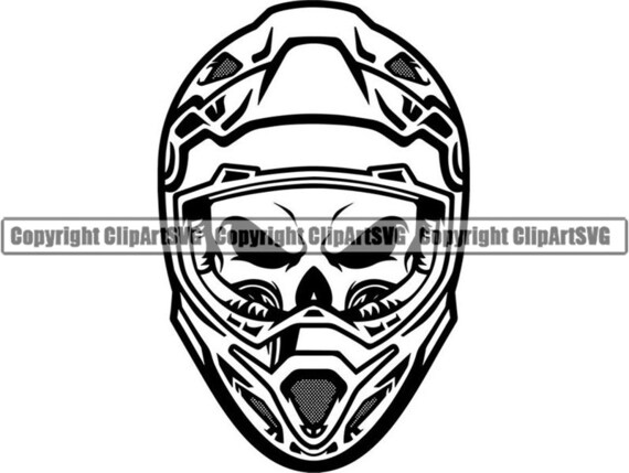 Motorcycle Racing 1 Skull Helmet Motorcross Motocross Extreme Etsy