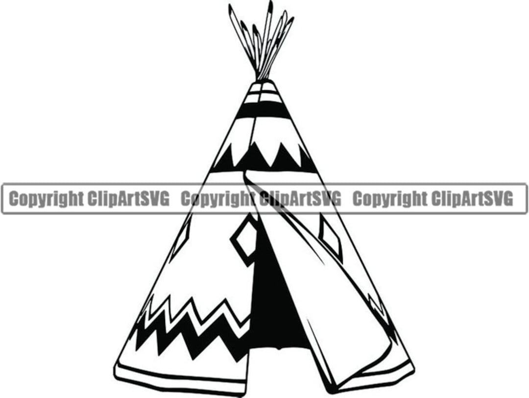 Indian Teepee #1 Tent Native American Tipi Tribal Wigwam Camp Summer Nature  Shelter Vintage Clipart Clipart Vector Cut Cutting