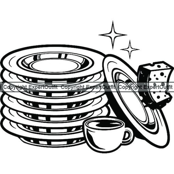Stack Of Dishes Clip Art