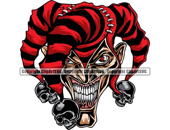 Skull Joker Jester Skeleton Clown Real Eyes Death Evil Grin | Etsy