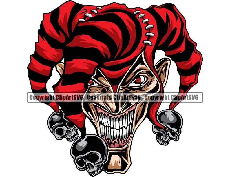 Skull Joker Jester Skeleton Clown Real Eyes Death Evil Grin - Etsy