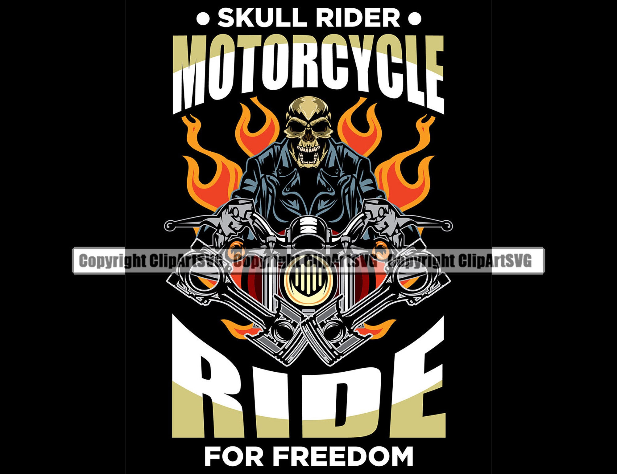 Discover Motorcycle Skull Rider Ride For Freedom Racing Bike
