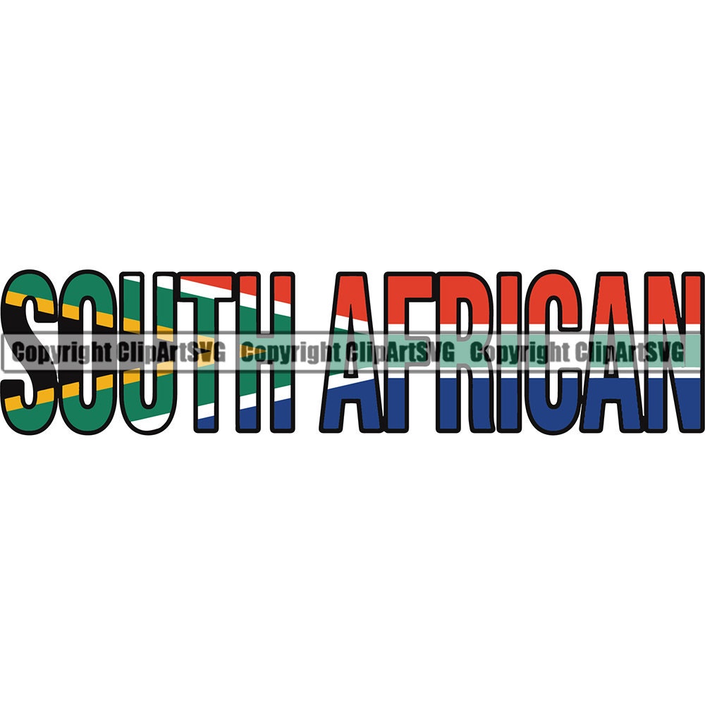 South Africa African Name Word Text Flag Name Country World Nation Map