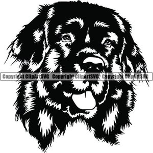 Newfoundland #3 Happy Smiling hondenras Puppy K-9 stamboom raszuivere bloedlijn honden dier huisdier Logo.SVG. PNG Vector Cricut knippen snijden-bestand