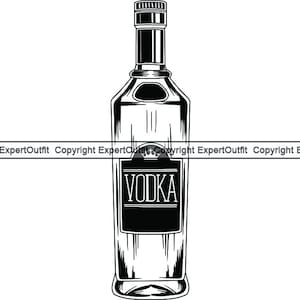 Bottiglia di alcol #5 Vodka Liquore Bere Bere Western Salon Bar Pub Barista Party Spirits Glass Logo. SVG. PNG Vector Cricut Cut Cutting
