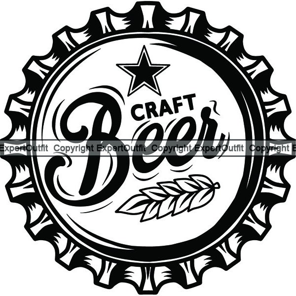 Beer Bottle Cap #1 Pub Bar Tavern Foam Brew Brewery Ale Alcohol Drink Collect Collecting Top Logo.SVG .PNG Clipart Vector Cricut Cut Cutting