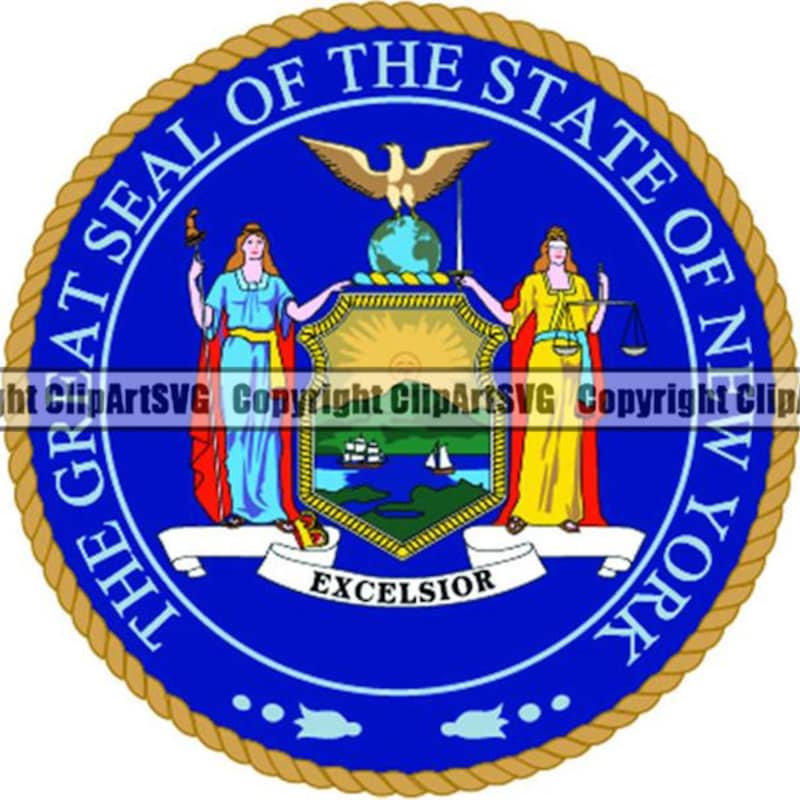 New York State Seal Svg - Etsy