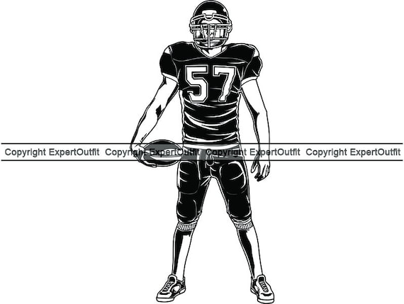 Football Player Standing Clipart