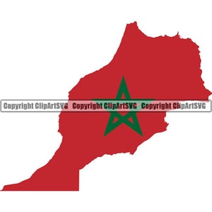 Maroc marocain Afrique du Nord Afrique pays monde Nation National drapeau carte Logo Art. JPG. PNG Clipart Clip Art Design Graphic Download