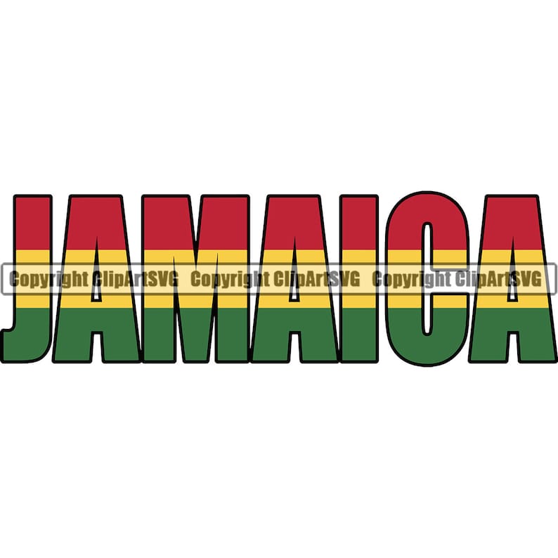 Reggae Rasta Jamaica Jamaican Name Word Text Flag Name Country | Etsy