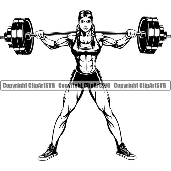 Download Bodybuilding Woman Female Muscle Flex Fitness Gym Workout Etsy