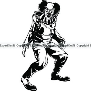 Evil Clown #22 Skull Death Evil Kill Killer Tattoo Circus Scary Face Head Horror Halloween Logo .SVG .PNG Clipart Vector Cricut Cut Cutting