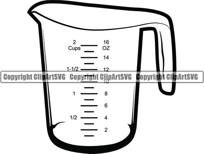 Math Clip Art--Measurement--Measuring Cups, Image 18