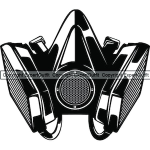 Painting Mask Respirator Paint Painter Equipment Safety Protection Fumes Gas Breathing Apparatus .SVG .PNG Clipart Vector Cricut Cut Cutting