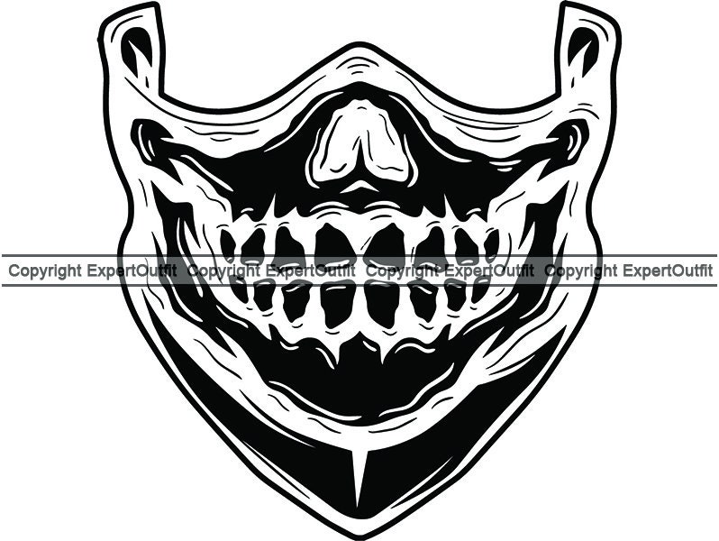 Mask 8 Skull Grin Death Kill Killer Gang Skeleton Thug - Etsy