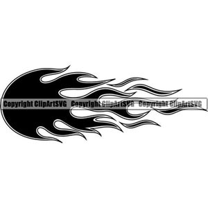 Vuur vlammen #3 Hot Rod Hell Inferno Blaze brandende gas hitte gevaar brandbaar ontwerpelement. SVG. PNG Clipart Vector Cricut knippen snijden