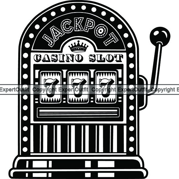 Slot Machine #5 Slots Gambling Casino Las Vegas Betting 777 Jackpot Luck Game Retro Vintage Logo .SVG .PNG Clipart Vector Cricut Cut Cutting