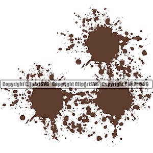 Schlamm Schokolade Spritzer Tropfen Flüssigkeit Tropfen Kot Kot Fleck Verschmieren Design Element Art Logo SVG PNG Clipart Vektor schneiden