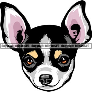Chihuahua hondenras Happy Face Puppy dier huisdier lang kort haar kleur Artwork Papillon Yorkshire Yorkie Design Logo PNG SVG Clipart Vector