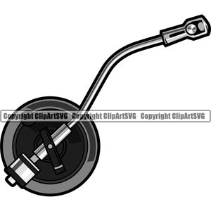 DJ Disc Jockey Turntable Stylus Plattenspieler Arm Audio Musik Mixer Album Vinyl Club Sound Art Design Logo SVG PNG Vektor Clipart geschnitten Datei