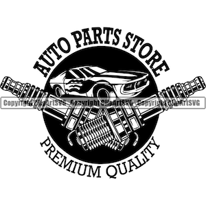 Mechanic Logo Fix Repair Service Shop Garage Piston Sales Engine Auto Car Part Biker Motorcycle Repairman SVG PNG Clipart Vector Cut Cutting