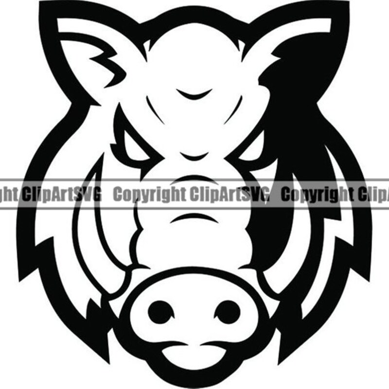 Razorback Face Svg - Etsy