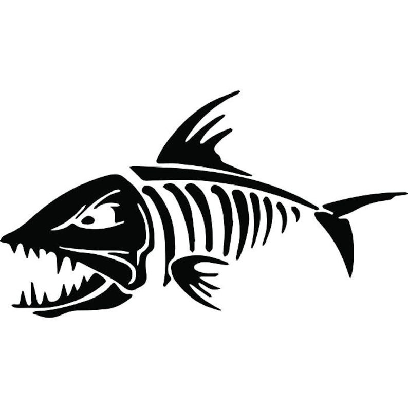 Download Bone Fish 1 Logo Skeleton Angling Fishing Hook Fresh Water ...