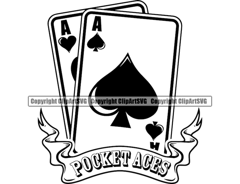 Poker Pocket Aces Playing Card Hand Gambling Gamble Casino Bet Etsy