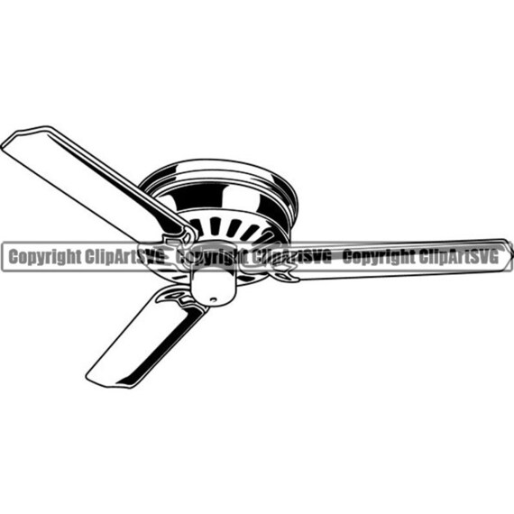 Ceiling Fan 1 Fan Home Ceiling House Electric Ventilator Wood Etsy