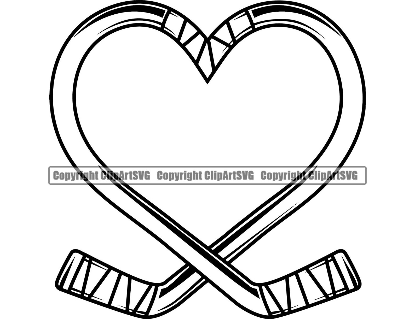 Hockey Stick Heart Love Player Silhouette Mask Arena Ice Rink Etsy