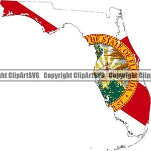 Mapa de forma de bandera del estado de Florida EE.UU. Estados Unidos América Nación Americana Arte Nacional .JPG .PNG Clipart Clip Art Diseño Gráfico Descargar Archivo