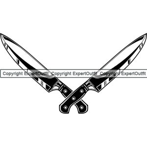 Profession Chef couteau boucher lame cuisson cuisinier cuisine approvisionnement équipement outil Gourmet Master. SVG. PNG vecteur Clipart Cricut coupe coupe