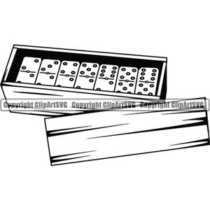 Dominoes Set #4 Pieces Game Strategy Player Club Competition Fun Tournament Wood Box Bones Logo .SVG .PNG Clipart Vector Cricut Cut Cutting