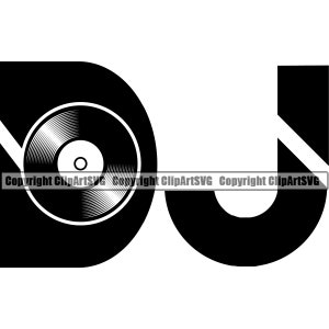 DJ Disc Jockey Dee Jay Musik Plattenspieler Plattenspieler Mixer Album Vinyl Club Sound Silhouette Design Art Logo SVG PNG Vektor Clipart geschnitten Datei