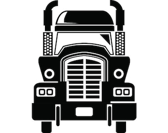 Truck Driver #22 Trucker Big Rigg 18 Wheeler Semi Tractor Trailer Cab Flat Bed Company Trucking Logo.SVG .EPS .PNG Vector Cricut Cut Cutting