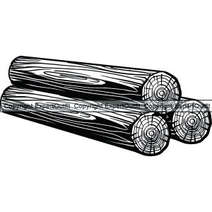 Wooden Logs #3 Timber Natural Brown Tree Lumber Nature Cut Forrest Old Bark Industry Wood Log .SVG .PNG Clipart Clipart Vector Cut Cutting