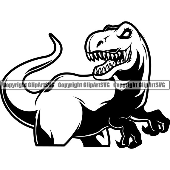 t-rex logo icon, smile tyrannosaurus, Vector illustration of cute