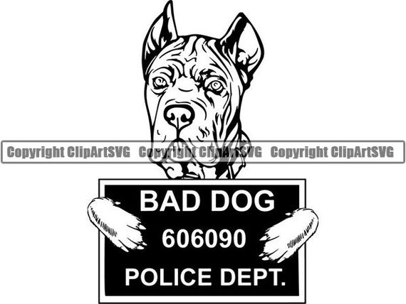 Cane Corso 6 Bad Dog Funny Jail Mugshot Breed Italian Mastiff K 9 Animal Pet Hound Puppy Logo Svg Png Clipart Vector Cricut Cut Cutting