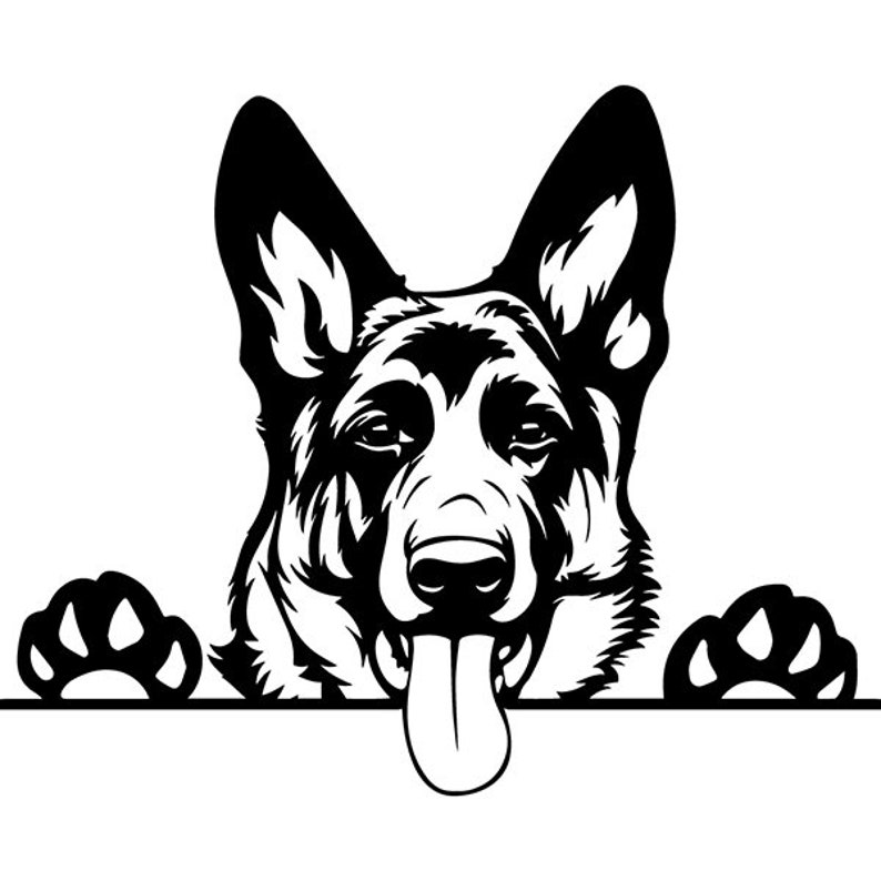 German Shepherd Outline Svg