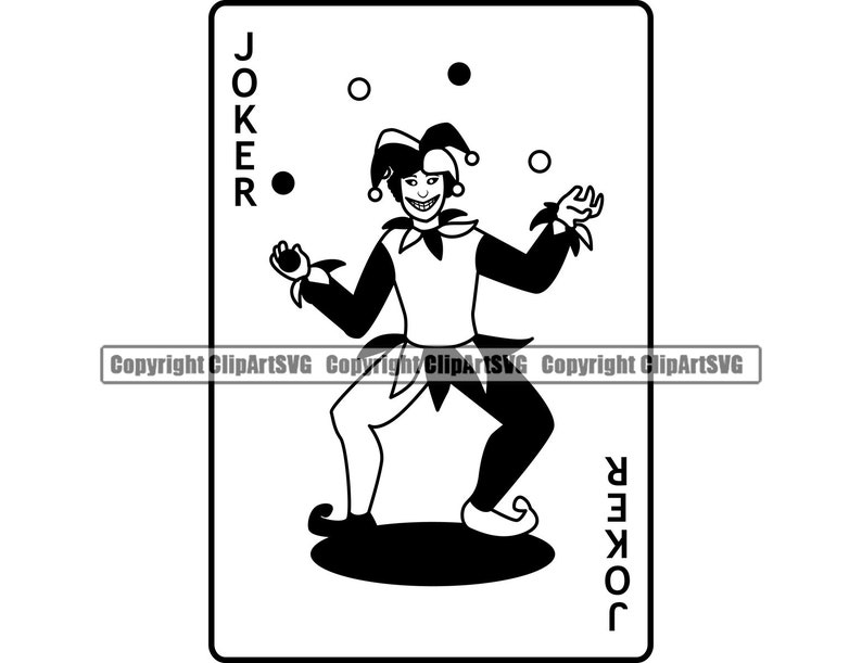 Poker Playing Card Joker Clown Casino Bet Money Chip Luck Win | Etsy