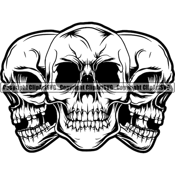 Premium Vector  Stack of skulls illustration
