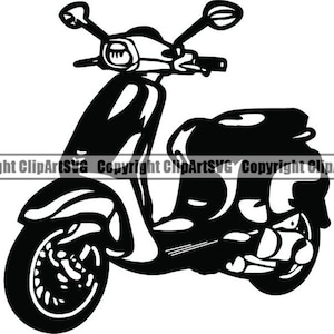 Motorroller #1 Gas Elektro Moped Motorrad Miete Reparatur Service Shop Transport Reisen Urlaub .SVG .PNG Clipart Vektor Cricut Schnitt Schneiden
