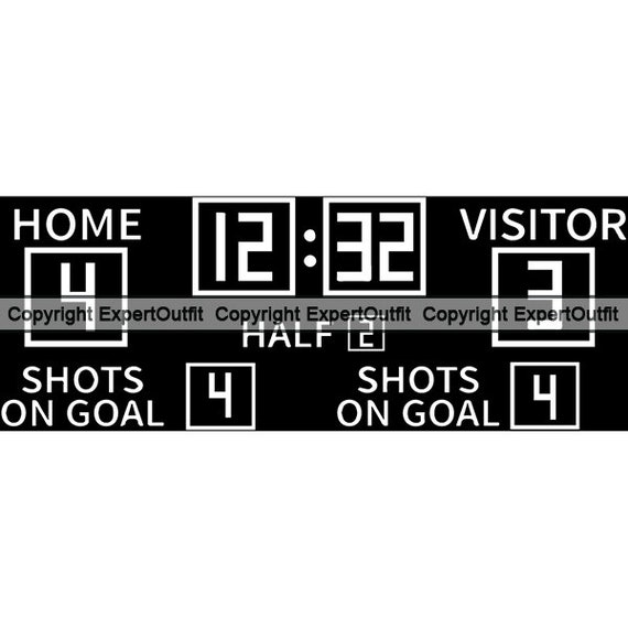 Scoreboard for soccer match score board Royalty Free Vector